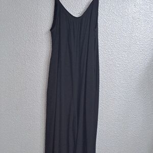 Cropped Black Wide Leg Jumpsuit   Size M